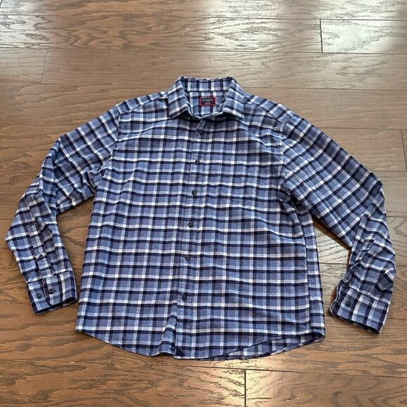 UNTUCKit Flannel Caylise Shirt Blue Size Large - Picture 1 of 8